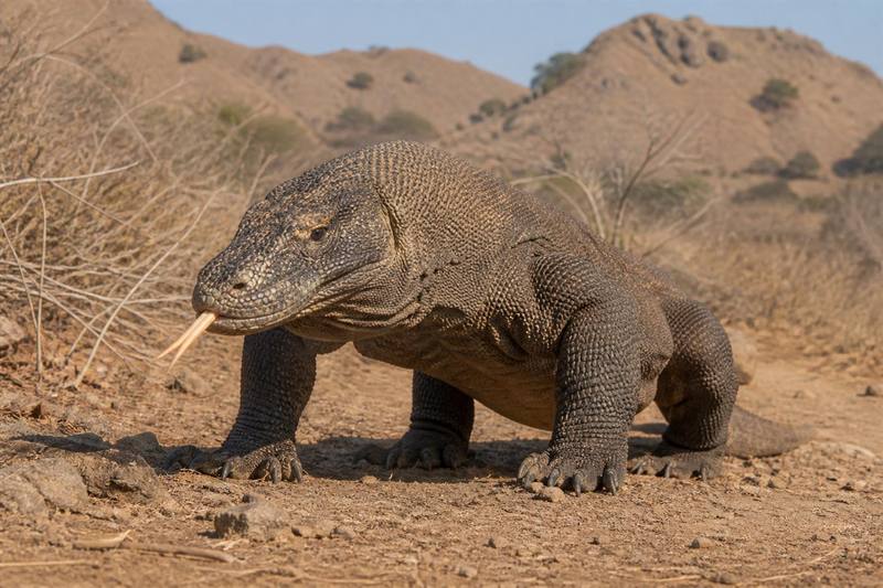 Dragón de Komodo en el Parque Nacional